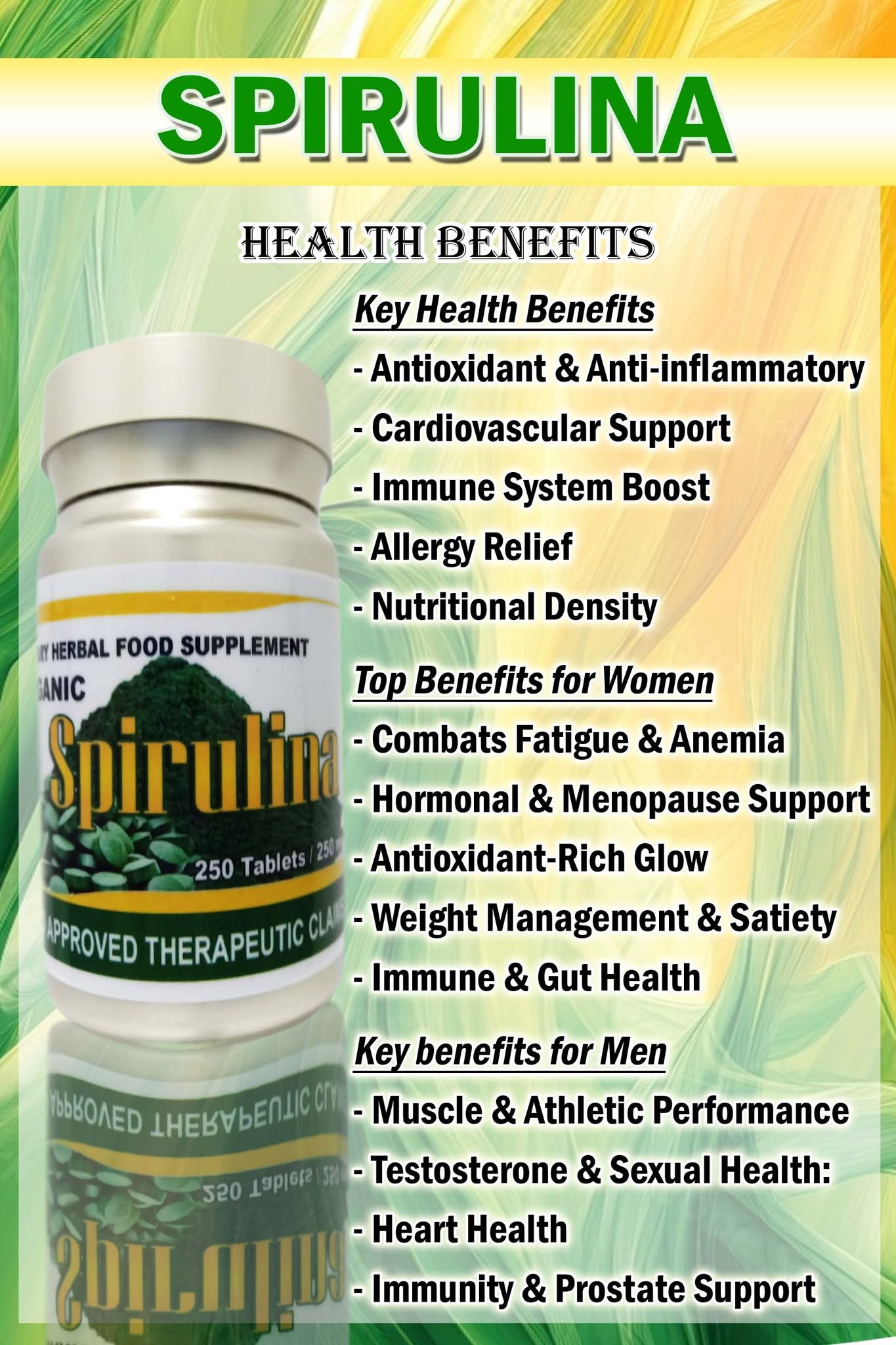 Organic Spirulina 250 Tablets (2PV)
